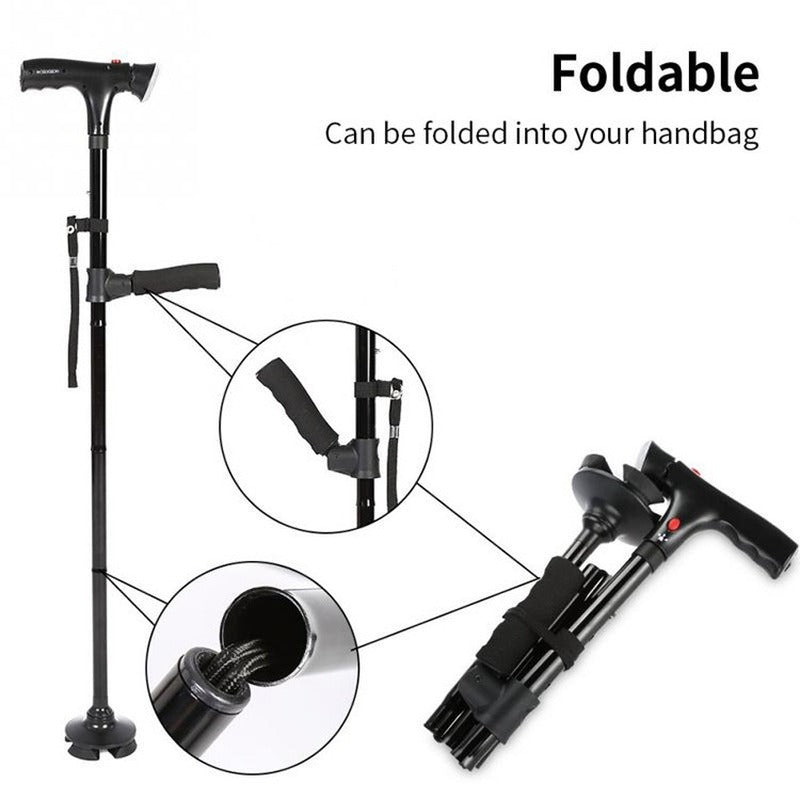 Folding & Adjustable Walking Cane